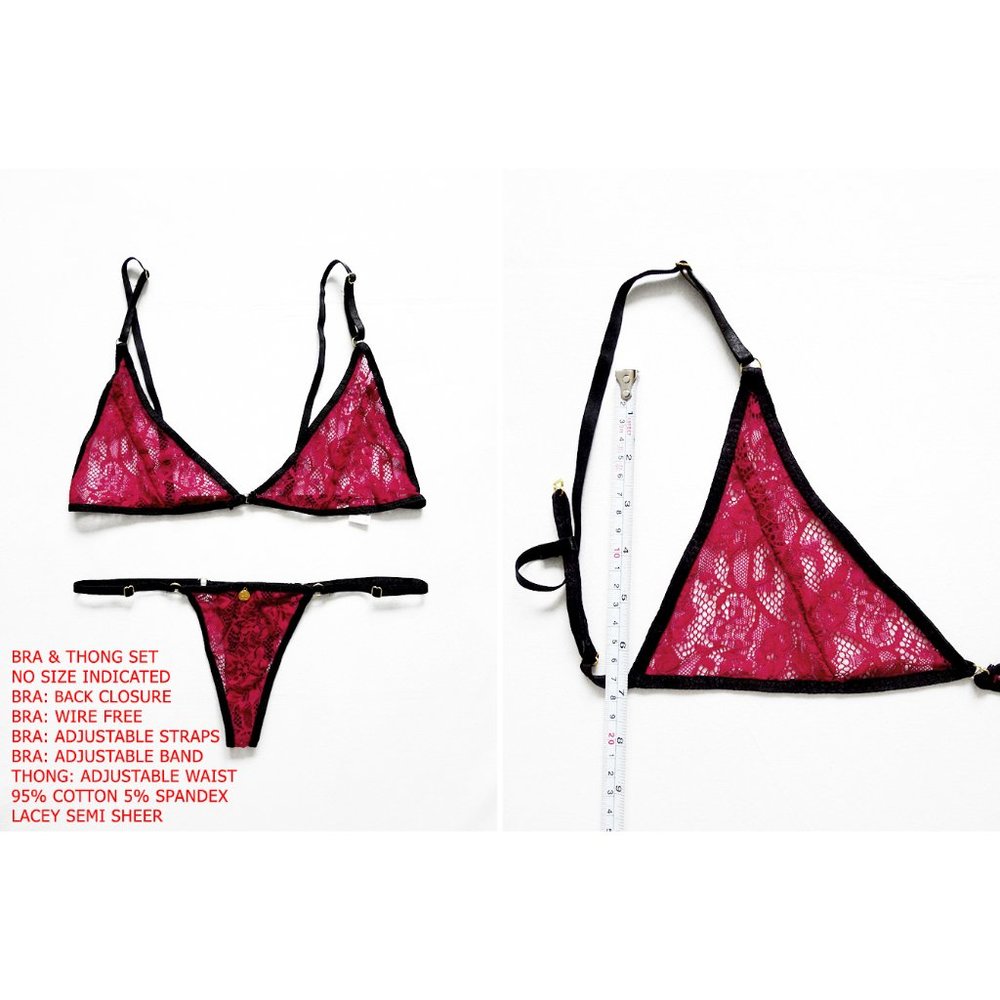 NEW SAMPLE LOT 5 pc Bras Bralettes Thong Intimates - Picture 9 of 12